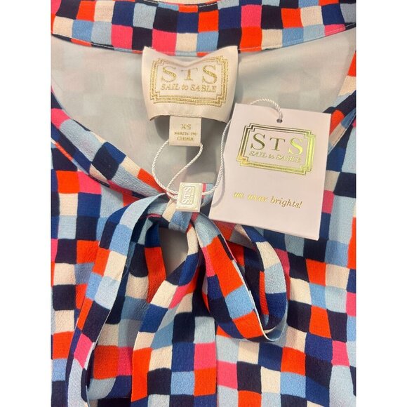 STS Sail to Sable Multi-color Geometric Print‎ Dress Size XS NWT New - Picture 4 of 5